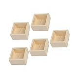 Happyyami 5er Boxen Topfpflanze Kinderzimmer Töpfe Zimmertöpfe Für Pflanzen Gartentöpfe Anzuchttöpfe Für Pflanzen Quadratische Töpfe Topf Für Pflanzen Partyzubehör Lagerplatz Holz Khaki