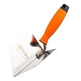 Mivos Eckenkelle Rostfreie 125 x 75 mm - Inneneckenkelle aus Edehlstahl - Innen Eckspachtel mit Softgriff - Eckenkelle zum Bearbeiten von Innenecken in Wänden - Made in EU