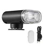 Camnoon Universal Kamera-Blitz GN10 Blitzgerät 5600K Speedlite 8-stufig einstellbare Helligkeit 1-5s Wiederaufladezeit Eingebauter Akku Ersatz für Canon Nikon Fujifilm Ricoh Olympus Panasonic Kamera