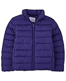 The Children's Place Mittelschwere, windabweisende, wasserabweisende Pufferjacke für Mädchen, deep purple, XX-Large