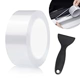 Lackschutzfolie Auto Transparent, Kantenschutz Transparent Auto 7cmx10m, Einstiegsleisten Aufkleber Blasenfrei Mit Schaber Universal Lackschutzfolie für Auto Fahrrad Motorrad