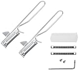 Westmark 2 Universal-Sparschäler/Pendelschäler mit geschärftem Ausstecher, inkl. Ersatzklingen-Set, Edelstahlklingen, Famos, Metall/Verchromt, 106122E6