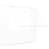 GATHINESS Selbstbaubare Verstärkte Katzenkäfig Tür aus Metallgitter Weiß Mittelgroß Atmungsaktiv und Langlebig Selbstgemacht Haustierlaufstall Zugang für Katzen und Kleine Tiere
