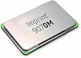 Trodat 9070M Imprint Stempelkissen mit grüner Tinte auf Wasserbasis, für Handstempel, kleine Formate, Größe 69 x 47 mm, Rahmen aus Metall und Kunststoff
