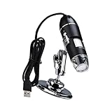 Mikikit 1Stk Haushaltsmikroskop WLAN tragbar einstellbar Mikroskop mit Bildschirm Lupe tragbares mikroskop Handy Microscope Werkzeug Mikroskop zu Hause inländisches USB-Mikroskop Abs Black