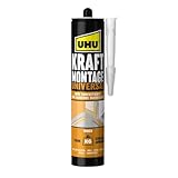 UHU Kraft Montage Universal – starker Montagekleber 435g, klebt Holz, Stein, Beton, Metall & Styropor, lösemittelfrei, elastisch, fugenfüllend & überstreichbar
