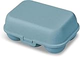 Koziol EGGS TO GO MINI Eierbox für 6 Eier | Transportbox, Aufbewahrungsbox | biozirkulärer Kunststoff, stapelbar, spülmaschinengeeignet | Küche, Haushalt, Camping (nature flower blue)