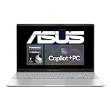 ASUS Vivobook S 15; Copilot+ PC | 15,6' 120Hz/0,2ms OLED Display | Qualcomm Snapdragon X Plus X1P | 16 GB RAM | 512GB SSD | Qualcomm Adreno GPU | Windows 11 | QWERTZ Tastatur | Cool Silver
