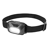 ANSMANN LED Kopflampe - LED Arbeitsleuchte mit 125 Lumen - Stirnlampe LED ideal zum Radfahren Laufen mit Hund Joggen Angeln Jagd Klettern Werkstatt Fahrrad Licht Lauflicht HD120B