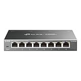 TP-Link TL-SG608E 8-Ports Gigabit Easy Smart Managed Netzwerk Switch (Plug-and-Play, Metallgehäuse, QoS, IGMP-Snooping, VLAN, zentrales Management, energieeffizient)