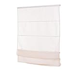Ventanara® Raffrollo ohne Bohren Creme Klemmfix Raffgardine inklusive Montagematerial 50 x 130 cm