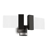 SSC-LUXon LINTO Außenwandleuchte mit Bewegungssensor LED Außen Wand - Flutlicht mit transparenten Strahlern IP54 neutralweiß 230V