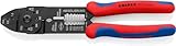 Knipex Crimpzange schwarz lackiert, mit Mehrkomponenten-Hüllen 230 mm 97 21 215 B