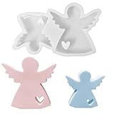 TREABEAR Gießformen Silikon Engel, Silikonformen Little Angel, Kerzenformen Zum Gießen, Giessformen Silikon, Silikonform Gießform Kleiner Engel Mit Herz, Kerzengel Gießform, Silikonform Engel