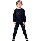 Gold Class Kidswear Kinder Sweatsuit, Unisex Trainingsanzug, Jungen Sweatsuit, Mädchen Passende Sets, Kleinkind Junge Sweatsuit, Marineblau, 6-7 Jahre