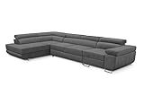 KREATIVE FURNITURE & DESIGN Ecksofa Links 343x88x203 cm - Sofa mit Schlaffunktion - Geräumig Eckcouch - Couch L Form - Wohnlandschaft L-Form Perfekt Für Ihr Zuhause Grau Links