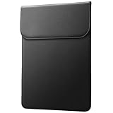 JETech Dünn Laptoptasche Hülle für MacBook Pro 14-Zoll (M5/M4/M3/M2/M1, 2021-2025), PU Ledertasche mit Magnetverschluss (Schwarz)