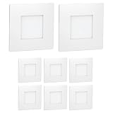 ledscom.de 8 Stück LED Treppenlicht/Wandeinbauleuchte FEX für innen und außen, eckig, 85 x 85mm, warmweiß