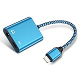 iPhone Kopfhörer Adapter [MFi Zertifiziert], 2 in 1 Lightning auf 3,5mm Klinke Adapter und Laden, Aux Audio Jack Splitter Kopfhörer Adapter für iPhone 14/14Pro/13/12/11/X/XS/XR/8, für Musik/Telefon