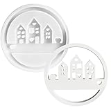 NIEEKRUN Silikonform Haus Gips Zum Gießen, Silikonformen Gießformen Häuser Kerzenhalter, Runde Ring-Herz-Hausform Gipsherstellungsform, kreative DIY-Formen für Wachs, Kerzen, Harz und Ton