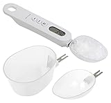 Rosenstein & Söhne Löffelwaage: Digitale Löffel-Waage, LCD-Display, bis 500 g, 3 Aufsätze, 25/50/150ml (Wiegelöffel, Reisewaagen, Küchenhelfer)