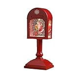 Die Weihnachts-Musikbox – mit 8 Liedern und einer Laternenfigur – Die rotierende Musik-Schneekugel | Für Zuhause Wohnzimmer Tisch Die Weihnachtszeit Die Familie