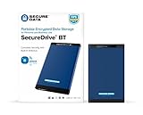 SecureData SecureDrive BT 2 TB Hardware-verschlüsseltes USB 3.0 Ext Drive FIPS 140-2 Level 3 Entsperrung per Telefon-App TAA-konform, CJIS, GDPR kompatibel, funktioniert mit Mac und Win Free AV