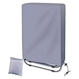 Gartenstühle Abdeckung Gartenmöbel Schutzhülle UV-Beständig Winddicht für Klappstühle Deckchair Liegestuhl Klappbar, Inklusive Oxford Tragetasche (Grau)