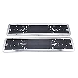 ALCXAZS 2 Stück Kennzeichenrahmen Außenteil Schutzrahmen Befestigungsteile Halter passend für Europa Russland