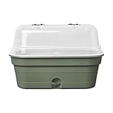 elho Green Basics Anzucht Schale Allin1 32 - Anzuchtset - 100% recyceltem Plastik - Ø 32.0 x H 13.2 cm - Grün/Laubgrün