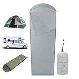 Hobngmuc Leichter Schlafsack-Innenschlafsack, leicht, für Reisen, Rucksackreisen, Wandern, Camping, Roadtrips, Outdoor-Enthusiasten, Festivals, Teilnehmer
