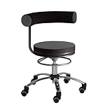 Sanus® Gesundheitsstuhl Erzieherstuhl Bungarten, Sitzhöhe hoch (46-54 cm), Stoffbezug, grau/schwarz, Rollen mit Rollstopp (Rollen nur mit Belastung), Ergonomischer Bürostuhl, Erzieherstuhl