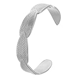 Holibanna Edelstahl Offener Armreif Für Damen Verstellbarer Armreif Mit Eleganten Perlen Stylisches Handgelenk Armband Ideal Für Besondere Anlässe