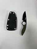 Omesio Messer Outdoor Hervorragende Qualität 420 Stahl, feststehende Messer Gürtelmesser 42A konform, mit robusten G10 Griff und Kydex Scheide