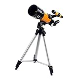 predolo Teleskop 70 mm Öffnungen 300 mm Brennweite mit verstellbarem Stativ, vollständig beschichtet Beobachten Sie astronomische Refraktorteleskope für Mond