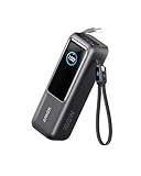 Anker Laptop Powerbank 165W 25000 mAh, Ladegerät mit 70cm ausziehbarem Kabel & Trageband, 3 USB-C Ports für Laden mehrerer Geräte, Für MacBook Pro, iPhone 17/16/15, Samsung und mehr (flugzeugtauglich)