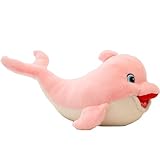 Xiyocadt Delfin Kuscheltier, Delfine Geschenke, Delphin Kuscheltier, Delphin Deko, Schwimmdelfin, Plüschtier Kissen, Kinder Spielzeug Geschenke für Mädchen und Jungen (50CM,Rosa)