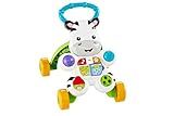 Fisher-Price Lern mit mir - Zebra Lauflernwagen, musikalisches Aktivitäts- und Gehspielzeug mit Lerninhalten, ab 6 Monaten, Deutsche Version, Reduzierte Verpackung, HBW56
