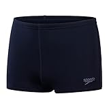 Speedo Jungen ECO Endurance+ Aquashort Badehose | Chlorbeständig | Schnelltrocknend | Stretchmaterial | Recyclingmaterial | Bequeme Passform Schwimmbekleidung, True Navy, 5-6