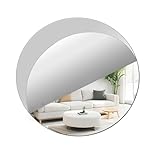 JMNHSOA 35cm Runde Kreis Spiegel Wandaufkleber Dekospiegel DIY,Acryl Spiegel Wand Dekor,Selbstklebende Flexibler Spiegel HD für Schlafzimmer,Wohnzimmer(2mm)
