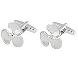Junhasgood Handschuhe Halb Silbernes Hemd Links Hochzeit Geschäft Winnower Form Manschette Herren Anzug Zubehör Chrom (Silver, One Size)