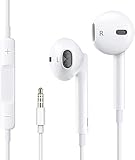 Hochauflösende In-Ear-Kopfhörer mit Kabel, extra Bass, geräuschisolierend, mit Mikrofon, für iPhone, iPod, iPad, MP3, Huawei, Samsung, leichte Kopfhörer mit Lautstärkeregler, 3,5 mm Klinkenstecker