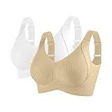 Sport-BHs für Damen, 3 kabellose Crop Top, Übergröße, volle Abdeckung, Unterwäsche, weiches Gelee, Push-Up-BHs, bequem, verstellbare Träger, nahtloser BH, Komfort-BH, Bralette für Yoga, Laufen, Joggen
