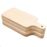 HolzFee Frühstücksbrettchen Holz mit Griff | Buche Schneidebrettchen Holzbrettchen Set