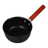 BESPORTBLE Multifunktionaler Japanischer Stieltopf 16cm Antihaftbeschichteter Kleiner Kochtopf aus Gusseisen Öl und Butterwärmer für Suppen und Babynahrung