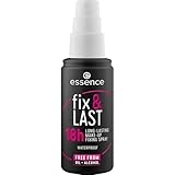 essence fix & LAST 18h LONG-LASTING MAKE-UP FIXING SPRAY, Transparent, mattierend, fixierend, Expressergebnis, matt, vegan, ölfrei, ohne Parabene, ohne Mikroplastikpartikel, 1er Pack (50ml)