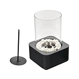 Tischkamin Set Mit Ethanol, 27x16cm Edelstahl Tischfeuer Mit Deko Steinen, Tisch Alkohol Kaminlampe, Tornado Tischfeuerschale Für Die Verwendung Auf Schreibtisch Nachttisch Tisch