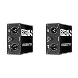 Sxmrmnx 2X ProDI-2 Passive Stereo-Direktbox Audio-DI-Box Direkteinspritzungsbox Geräuscharmer Gitarren-Bass-DI-2-Kanal-Audiokonverter