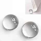 Syiyunran Leselupe Mit Briefbeschwerer Funktion - 2pcs, Transparentem Acryl Solide Halb Runde Kugel, für Display Home Dekorative Ornament Office Dekoration Lesehilfe Transparentes Vergrößerungsglas
