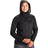 Marmot Damen Wm's PreCip Eco Jacket, Wasserdichte Regenjacke, winddichter Regenmantel, atmungsaktiv, faltbarer Hardshell Windbreaker, ideal zum Fahrradfahren & Wandern, Black, M